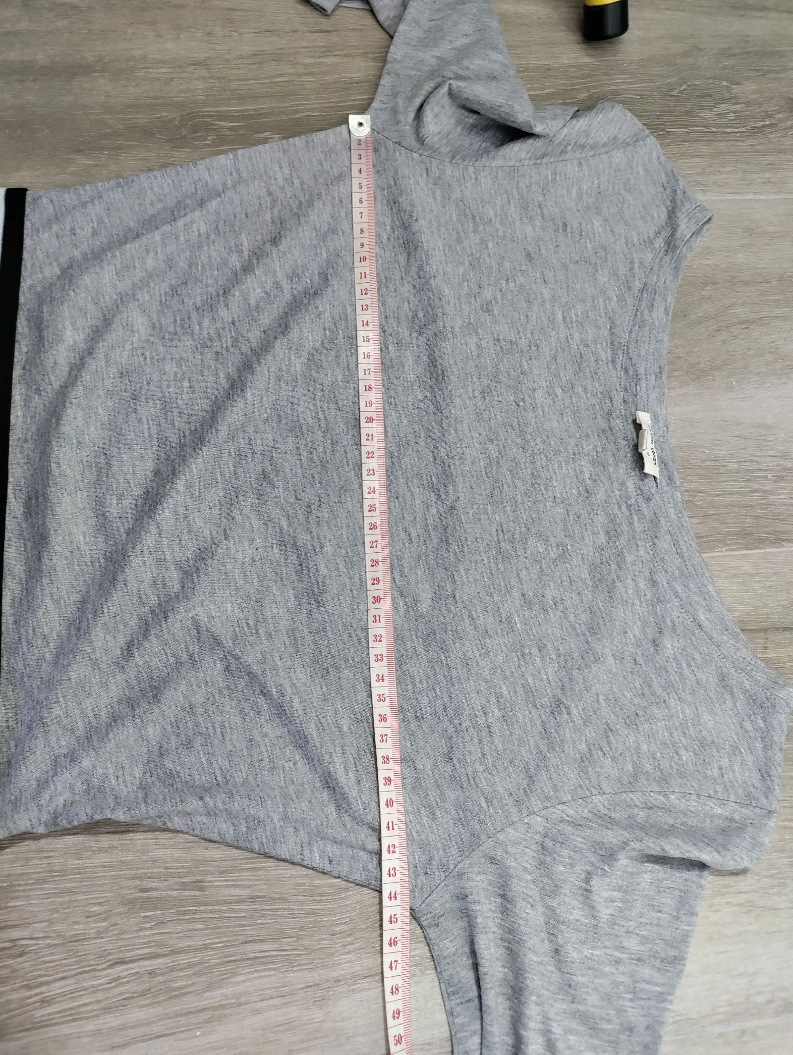 Vestido gris plisado cintura elástica negra – Green Coast – Talla 40 – photo 14